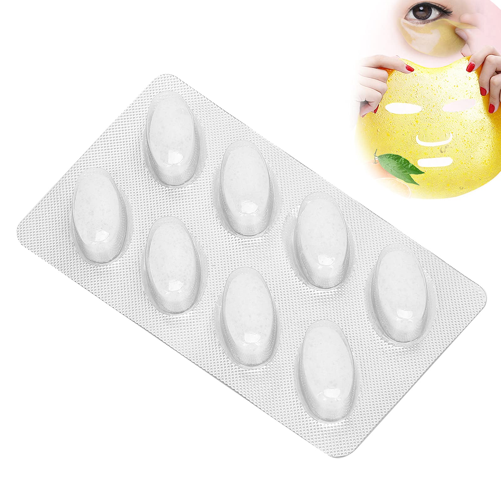 ZJchao 8pcs Collagen Capsules for DIY Fruit & Vegetable Facial Masks - Jelly Face Mask Maker Collagen Pills | At-Home Spa & Skincare Treatment