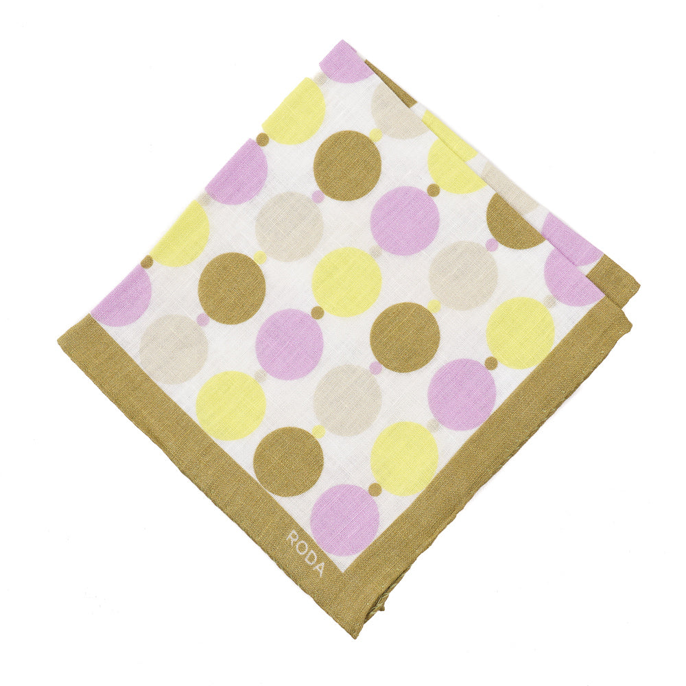 Roda Printed Linen Pocket Square for Men - Elegant Handkerchief for Weddings, Business & Formal Occasions