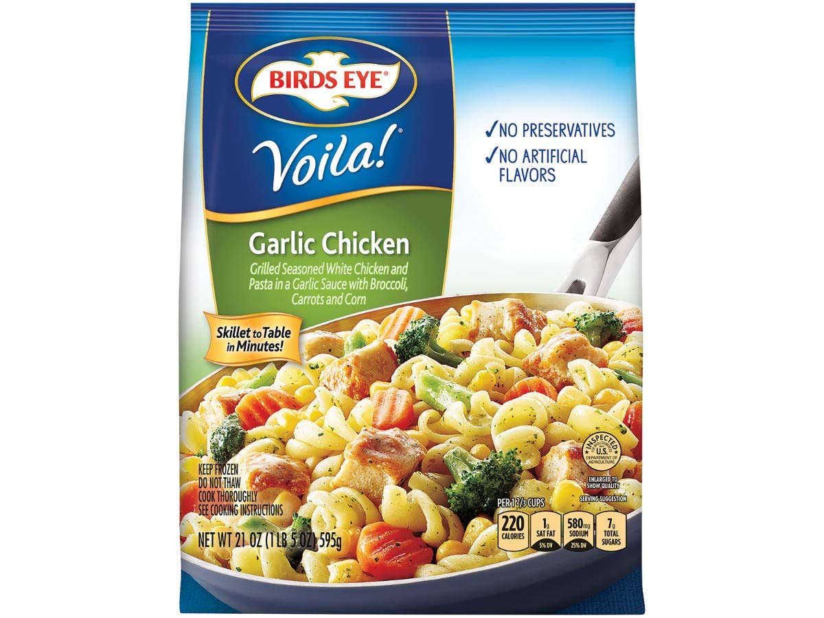 Voila Garlic Chicken Frozen Meal - 21 oz (6 Pack) | Easy & Quick Dinner Solution for Busy Families | Perfect for Weeknight Meals & Meal Prep