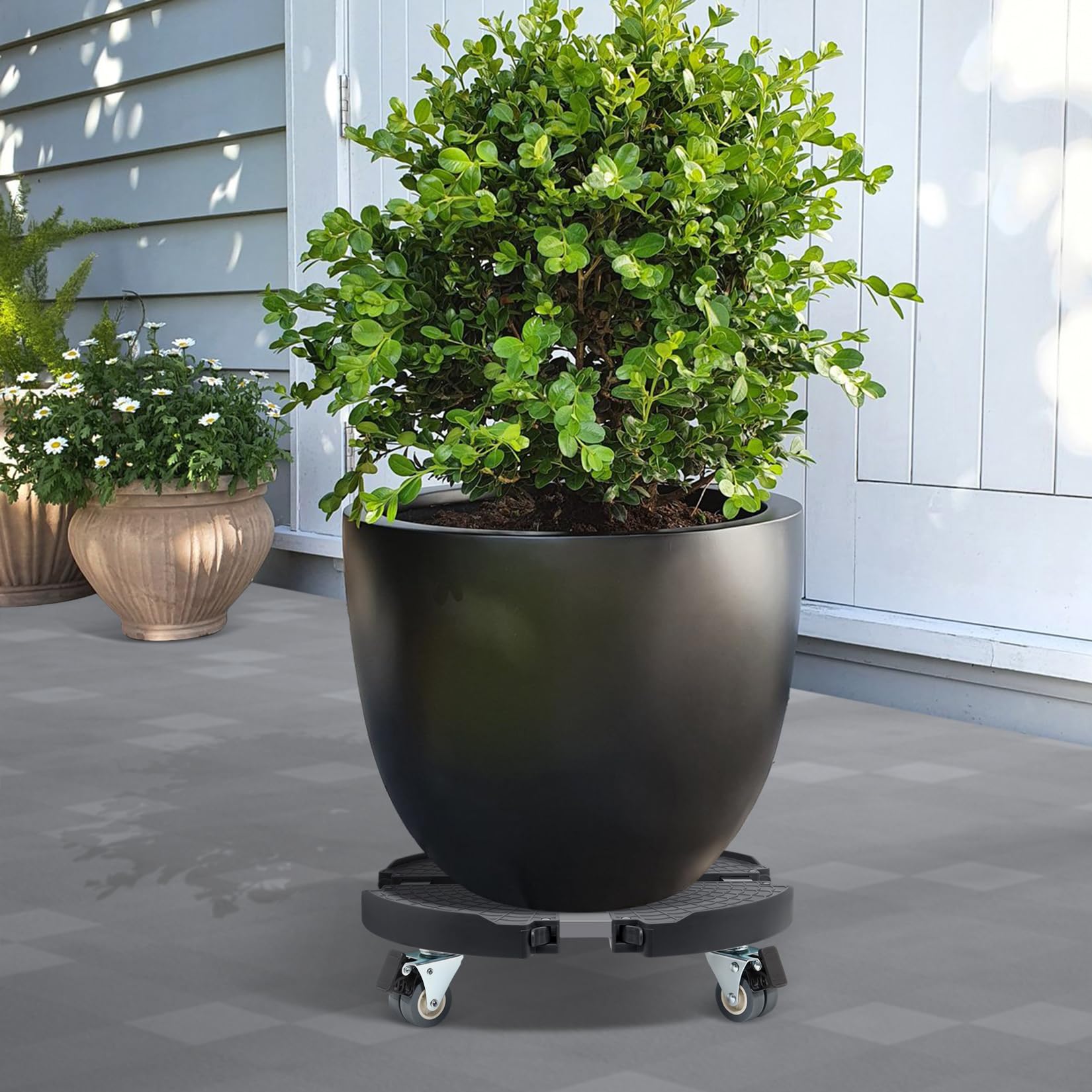 **WeiBida Heavy Duty Rolling Plant Stand with Wheels - 2 Pack Large Potted Plant Dolly Cart for Garden, Indoor & Outdoor Plant Moving | Perfect for Moving Heavy Pots, Repositioning Plants, and Easy Garden Maintenance**