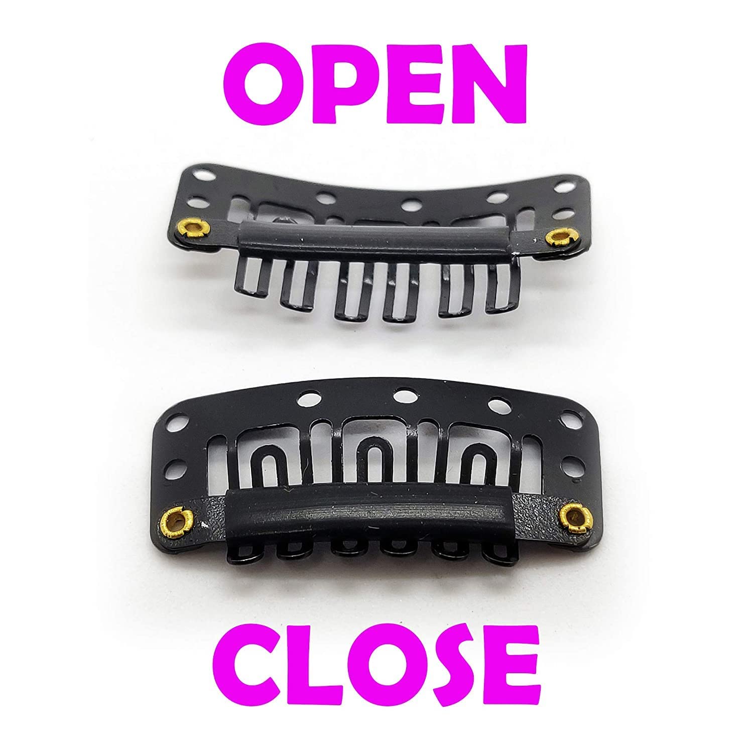 OSEN 12-Piece Hair Patch Clips for Secure Wig Attachment - Black Hair Clips for Men & Women - Perfect for Cosplay, Hair Extensions & Daily Styling