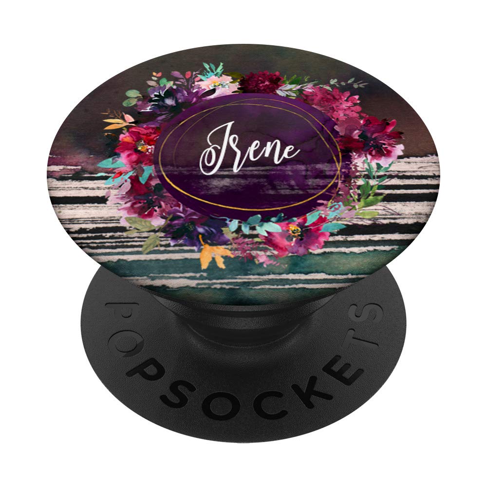 Irene Name Monogram Floral Art Print - Boho Style Wall Decor for Women & Girls - Perfect Gift for Bedroom, Nursery, or Dorm Room