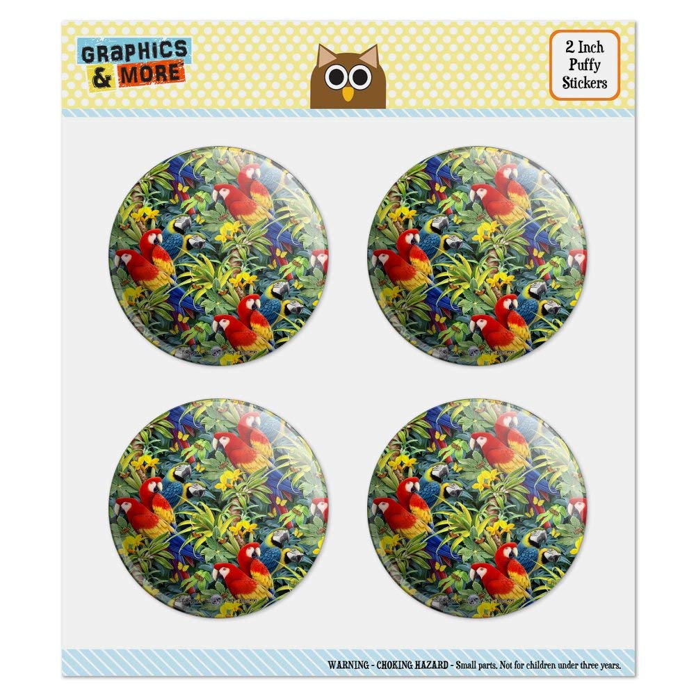 Colorful Macaw Stickers for Scrapbooking & Crafts - Rainforest Theme