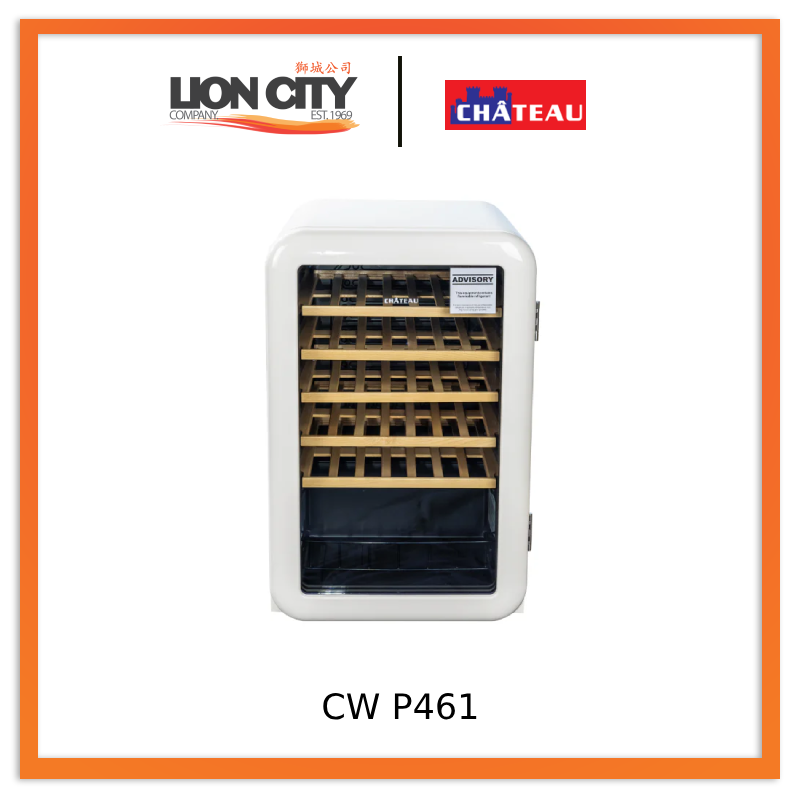 Chateau CW P461 46 Bottle Wine Cooler Refrigerator - Perfect for Home Bars, Restaurants, and Wine Cellars