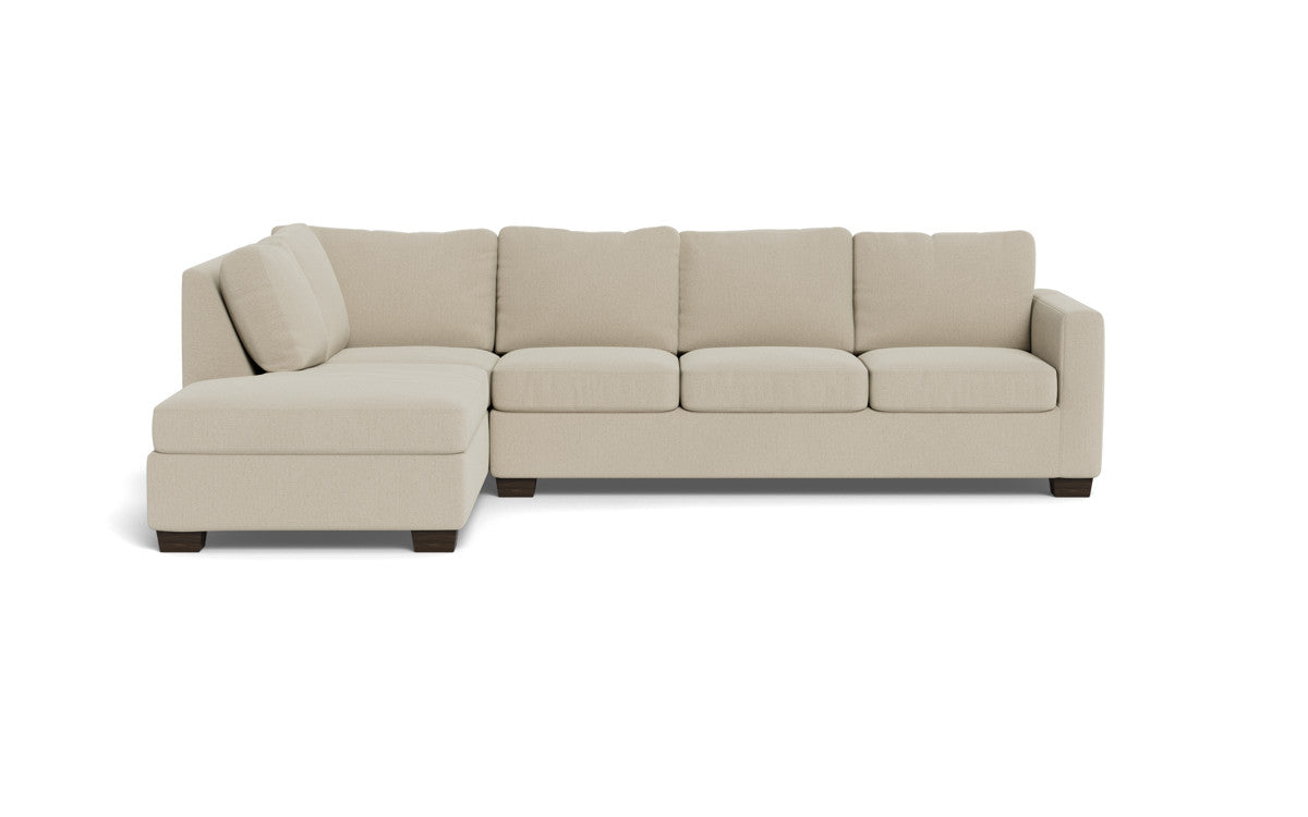 Track 121 Left Chaine Sleeper Sectional Sofa - Modern L-Shaped Convertible Couch with Pull-Out Bed - Perfect for Small Spaces, Living Rooms & Guest Rooms