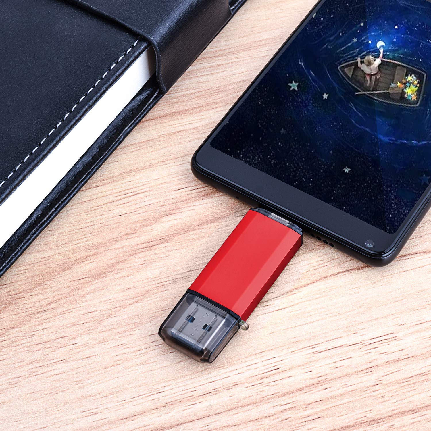 VICFUN 32GB USB 3.0 & USB-C OTG 2-in-1 Flash Drive - High Speed Thumb Drive for Smartphones, Computers, Tablets - Perfect for Data Transfer, Backup & File Sharing Between Devices