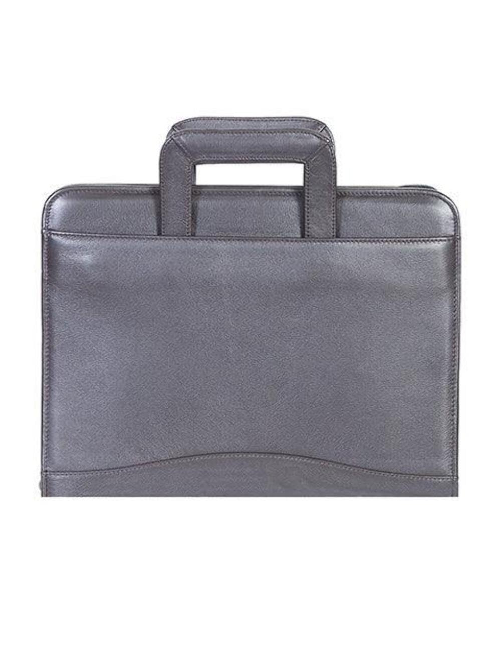 Scully Zip Tablet Organizer with Drop Handles - Chocolate Brown Leather Case for iPad - Perfect for Work, Travel & School Organization