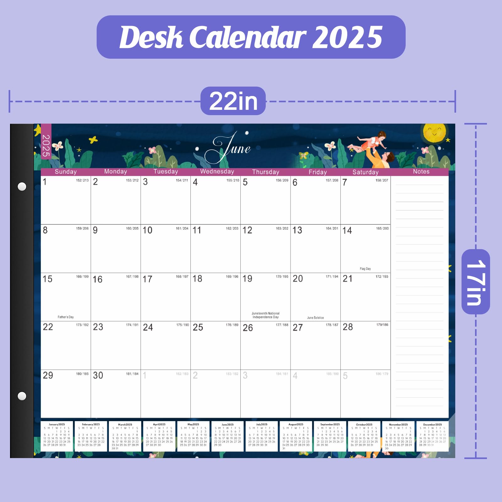 2025-2026 Large Desk Calendar 22x17 Inches - October 2024 to March 2026 Monthly Planner - Academic & Office Organizer with Seasonal Designs - Perfect for Home, School and Workplace Productivity