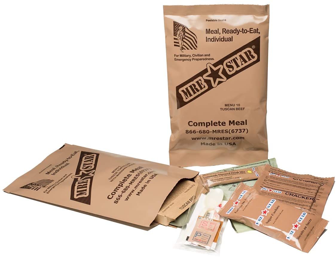 12-Pack MRE Meals Ready-to-Eat | Emergency Food Supply for Military, Camping & Survival | 2021 Manufactured Prepper Supplies | Perfect for Outdoor Adventures & Disaster Preparedness