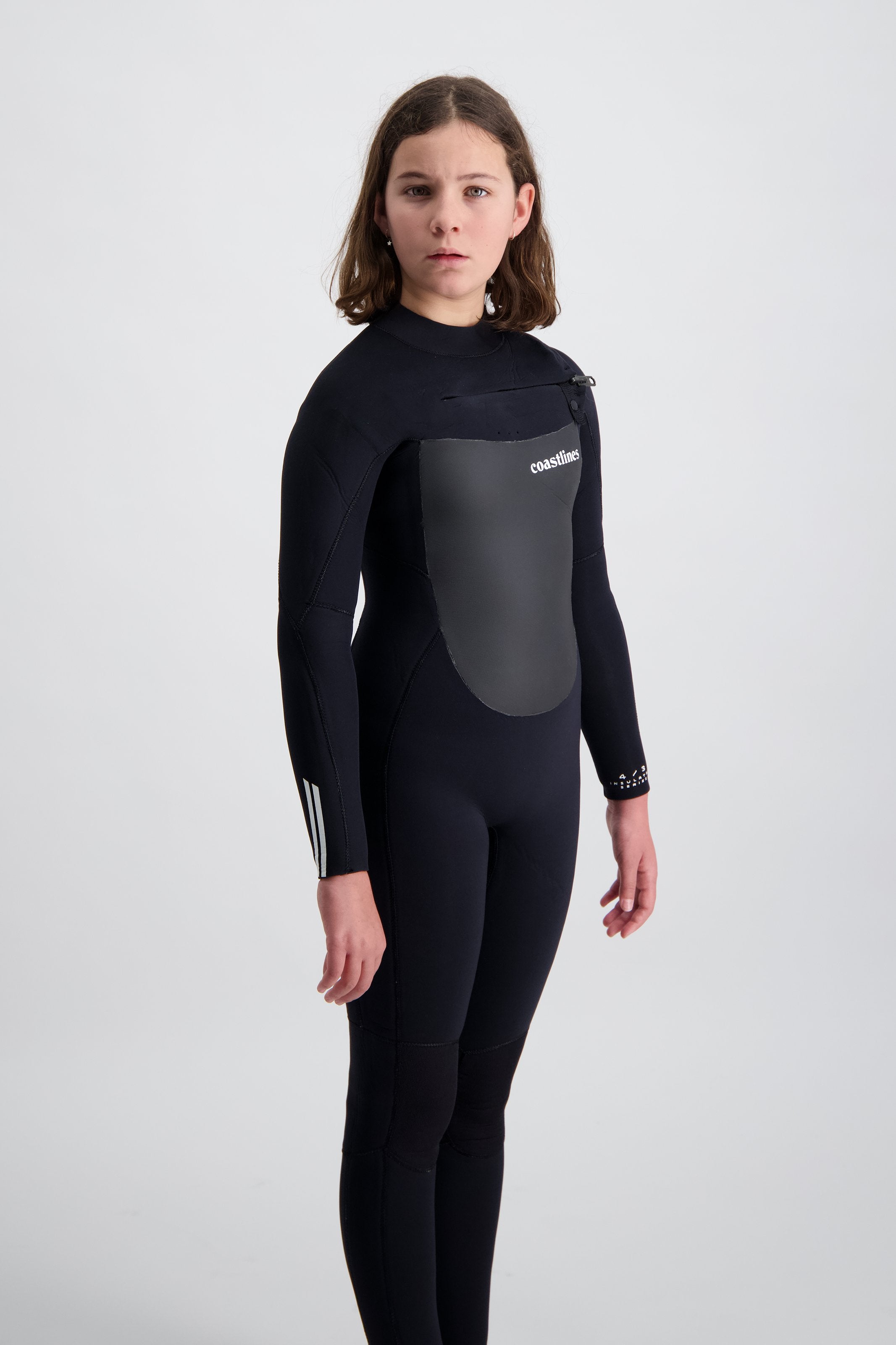 Premium Insulator Youth 3/2mm Chest Zip Steamer Wetsuit - Warm & Flexible Surfing, Diving & Water Sports Gear for Men & Women