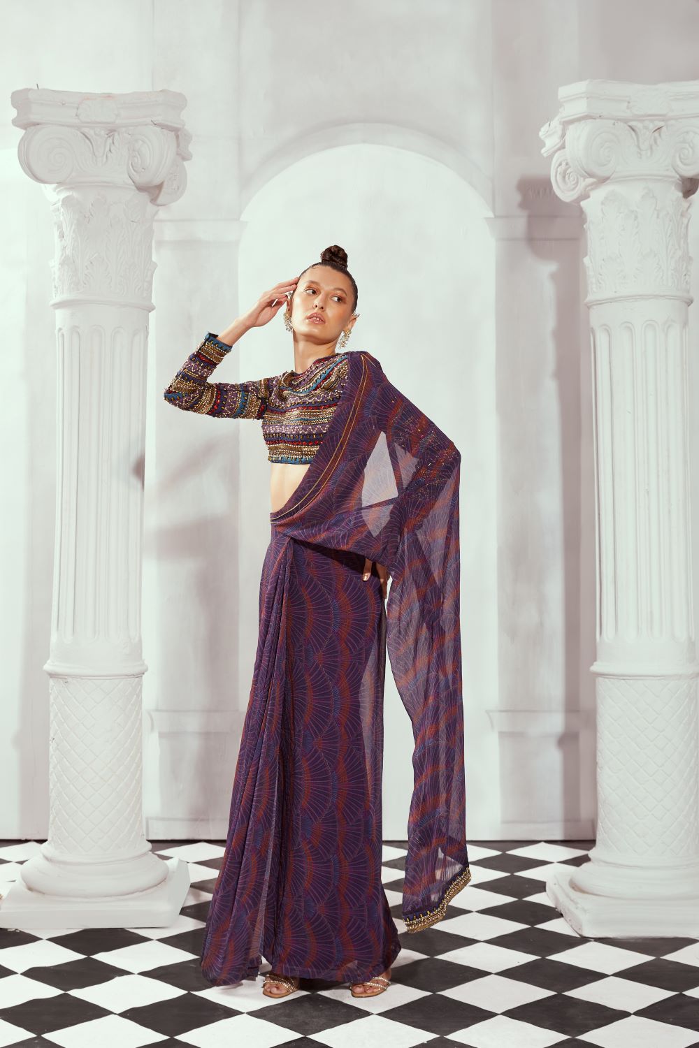 Byzantine Embroidered Crop Top Women's Fashion Boho Blouse - Perfect for Summer Festivals, Beach Vacations & Date Nights