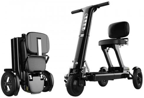 Amebee Foldable Mobility Scooter - Lightweight & Compact Travel Aid for Adults & Seniors - Portable Handicap Scooter with Strong Frame - Perfect for Shopping, Travel & Outdoor Activities