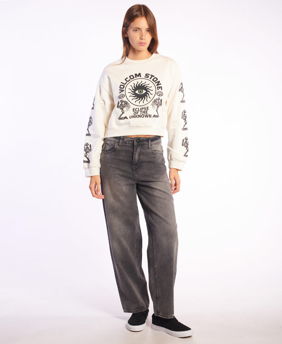 Volcom G Je Mid Rise Women's Jeans - N2 Gris Color, Slim Fit, Comfortable Stretch Denim for Casual Wear & Everyday Outfits