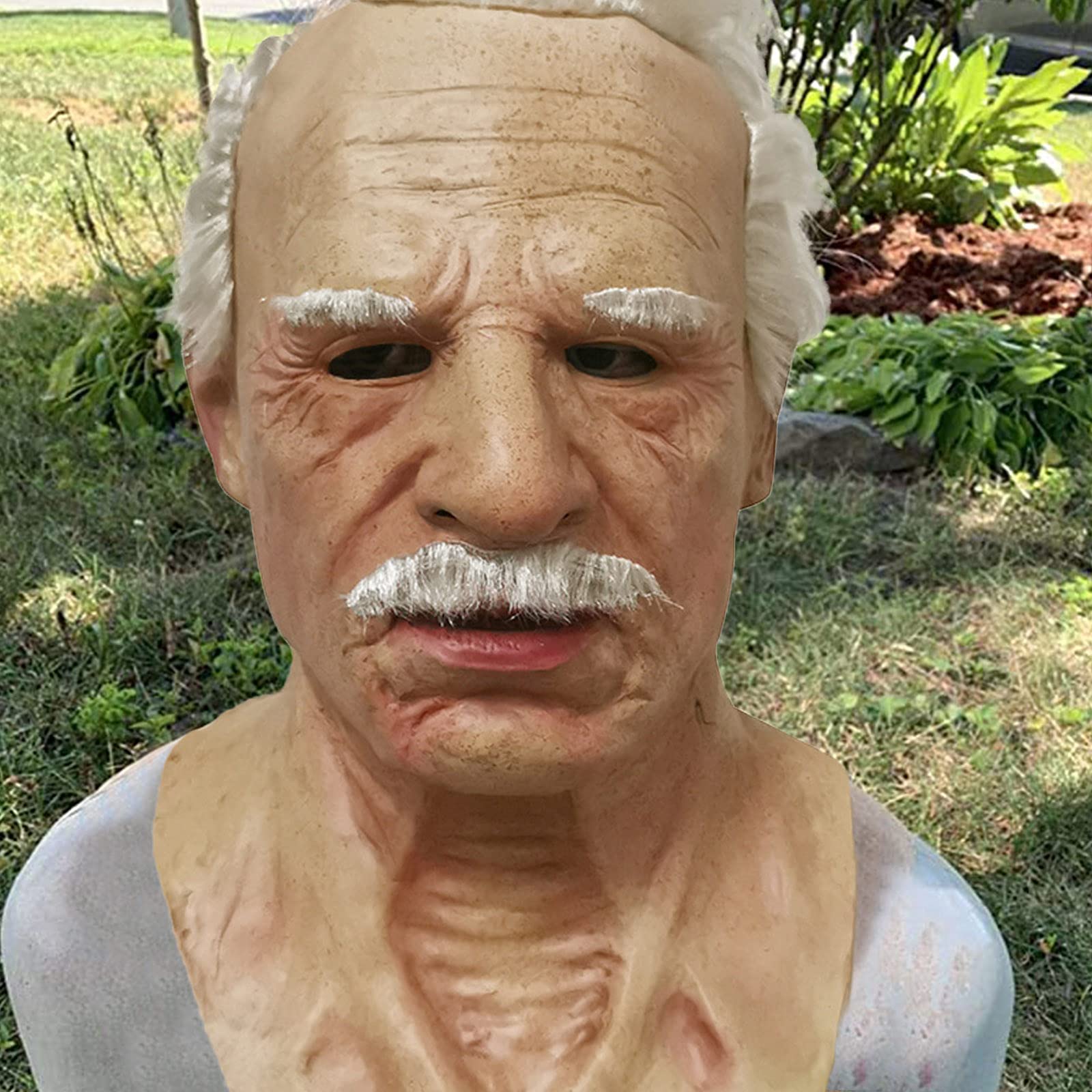 Realistic Scary Old Man Mask for Halloween Costume - Funny Adult Halloween Mask for Cosplay, Horror Parties & Trick or Treating - High-Quality Latex Halloween Masks for Men & Women