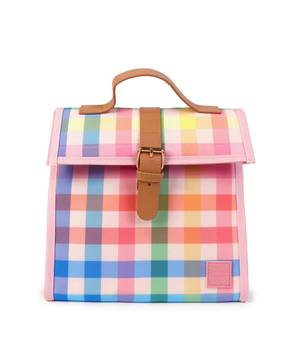The Somewhere Co Sugarplum Lunch Satchel - Insulated Reusable Tote Bag for Work, School & Picnics | Eco-Friendly Food Container Carrier