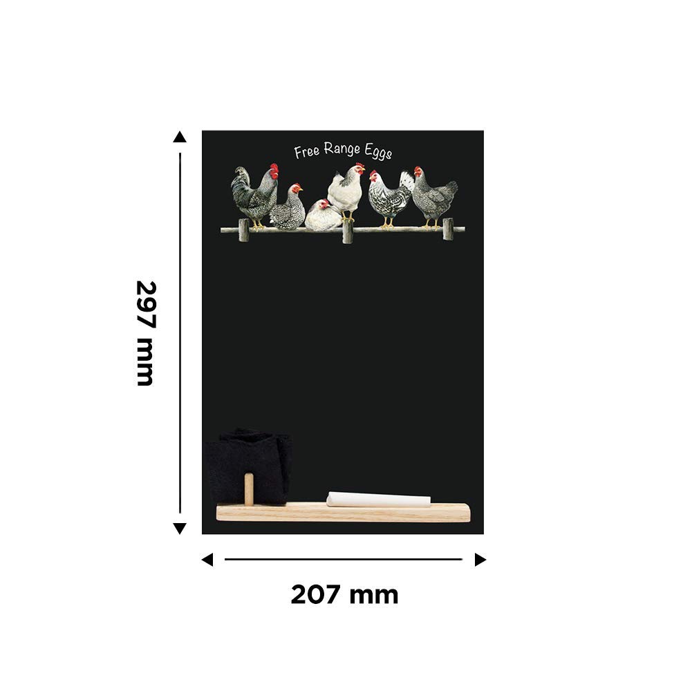 Premium Small Black Chalkboard with Wooden Frame - 11.7