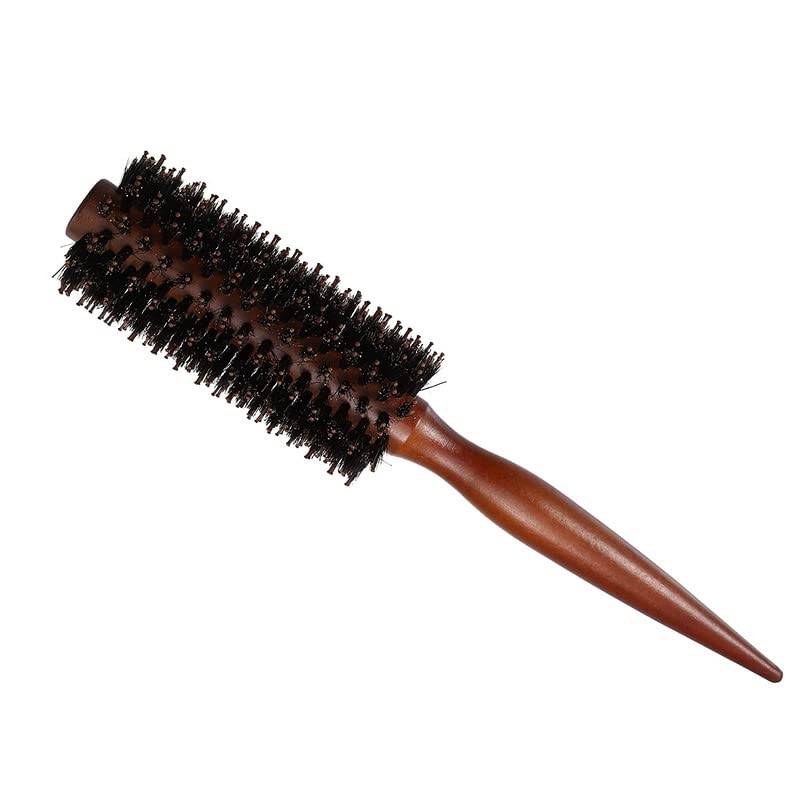 FAMEZA Wooden Round Hair Brush for Wavy Styling - 1.89