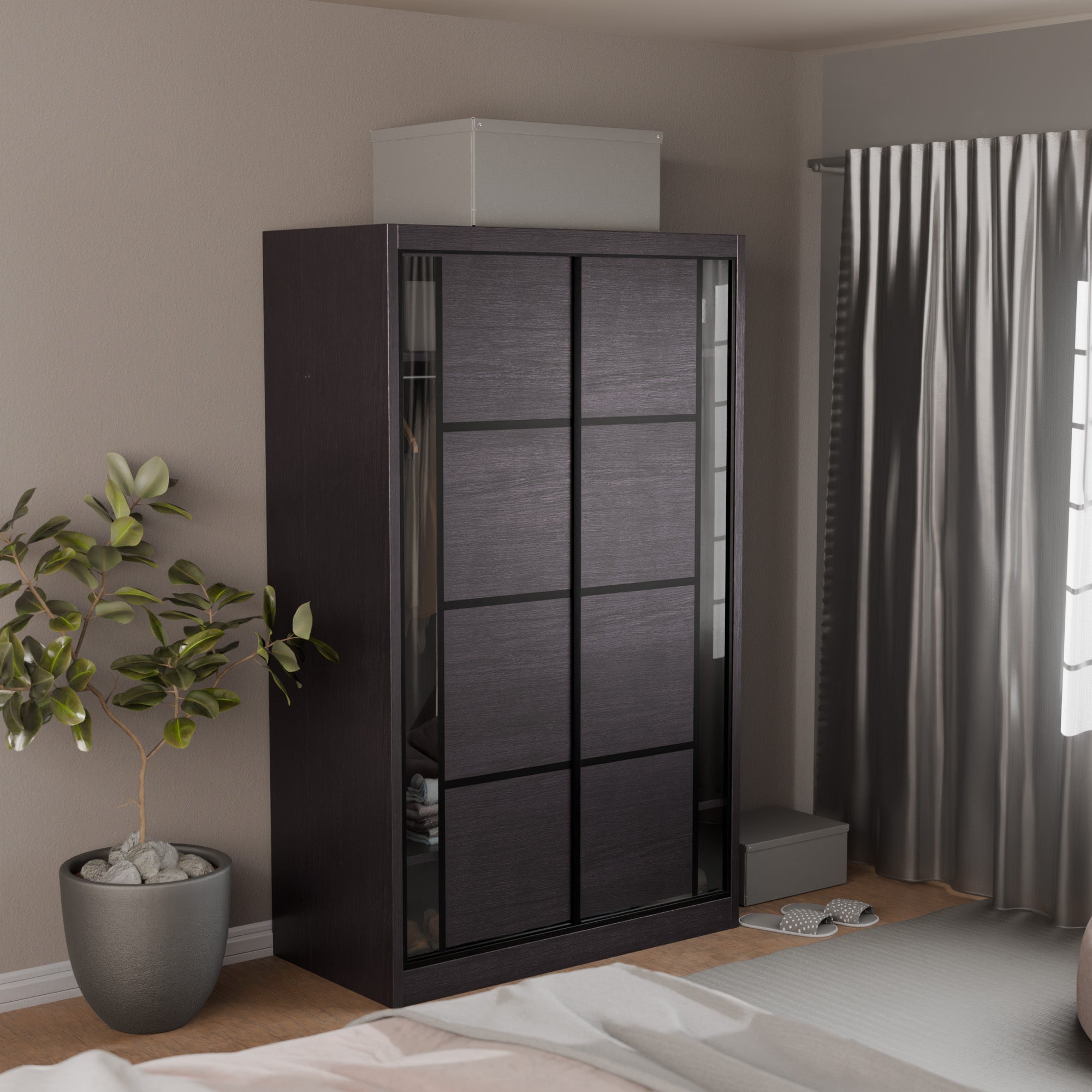 Josie Modular Wardrobe W04 - Customizable Closet Organizer System for Bedroom & Walk-in Closets | Space-Saving Storage Solution with Adjustable Shelves & Hanging Rods | Perfect for Home Organization & Small Spaces