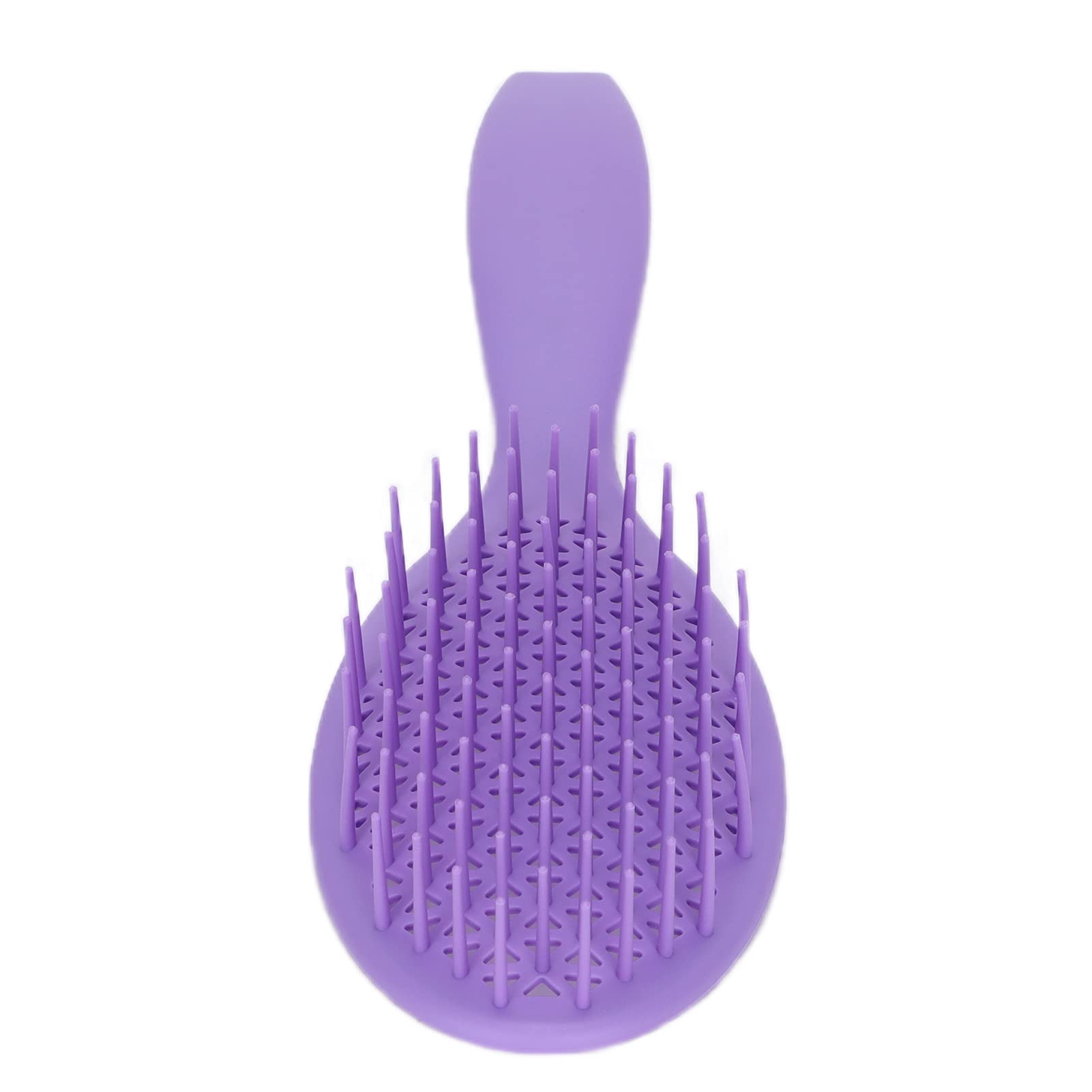Professional Massage Comb for Wet & Dry Hair - Hollow Design, Soft Curve Teeth, Non-Slip Handle - Perfect for Home & Barbershop Use (Purple Ellipse) | Ideal for Scalp Massage, Styling & Detangling