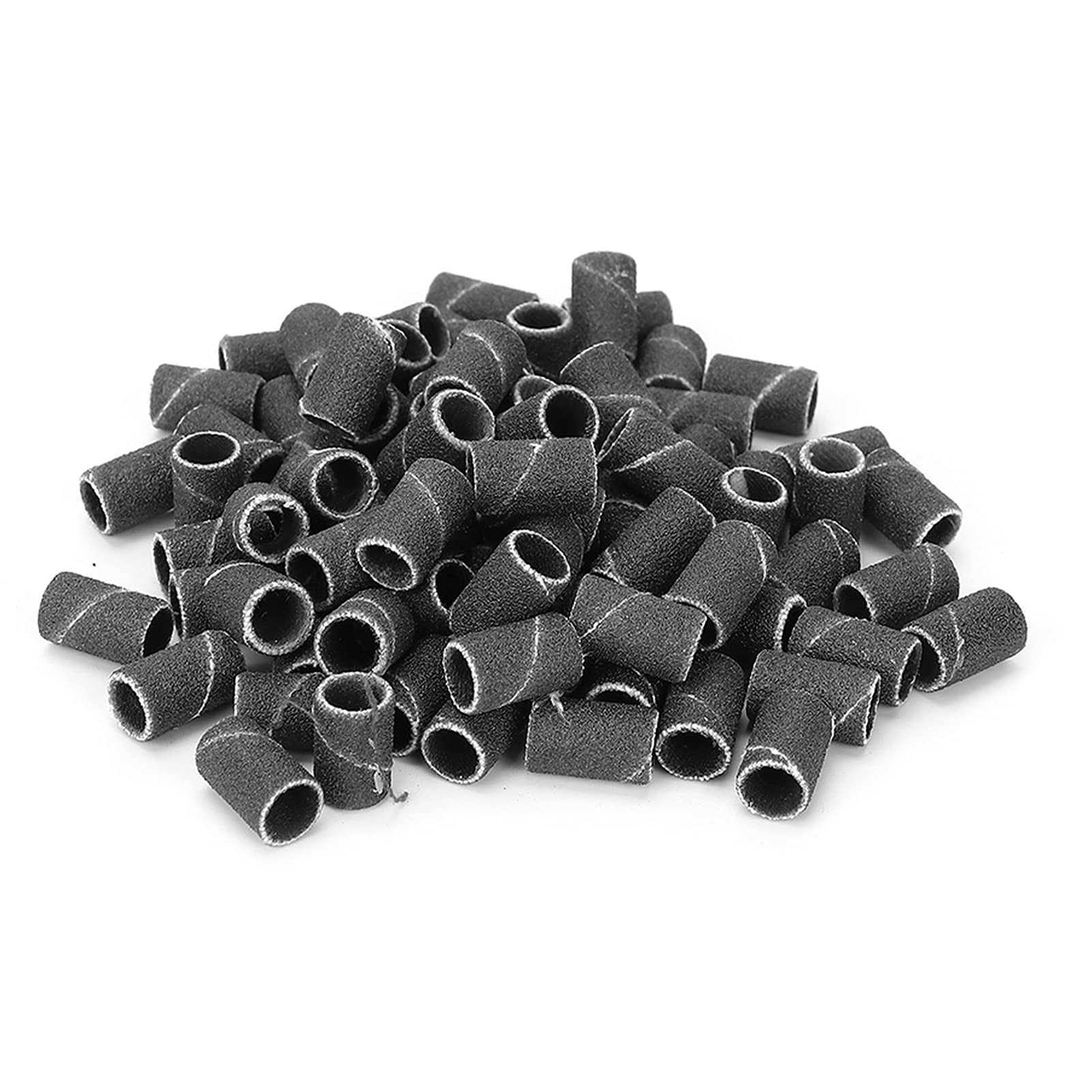Professional Nail Art Sanding Bands 180 Grit - Durable Nail Drill Bits for Manicure & Pedicure | Salon Quality Sanding Bands for Acrylic & Gel Nails (HQ-13 Black) | Perfect for Nail Shaping, Buffing & Smoothing