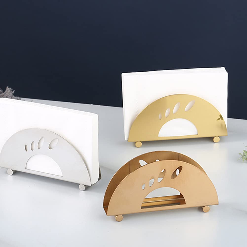 Stainless Steel Napkin Holder - Modern Upright Paper Napkin Dispenser Stand for Kitchen & Dining Table - Durable Serviette Holder for Restaurants, Parties & Home Use