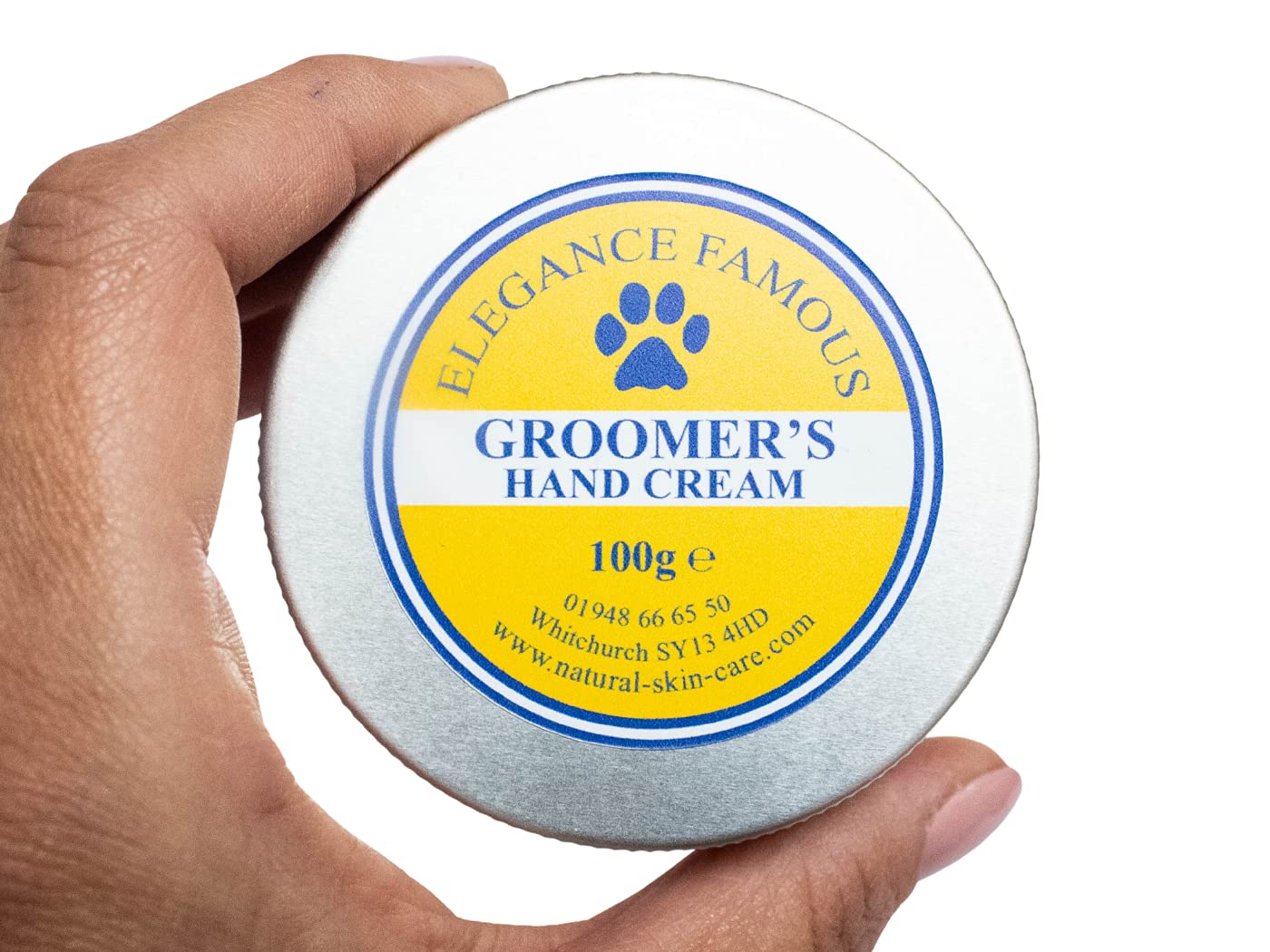 Elegance Natural Skin Care Groomers Nourishing Hand Cream 100g - Repair & Restore Dry Chapped Hands for Pet Dog Groomers | Perfect Thank You Gift for Pet Professionals | Ideal for Daily Use After Dog Grooming Sessions