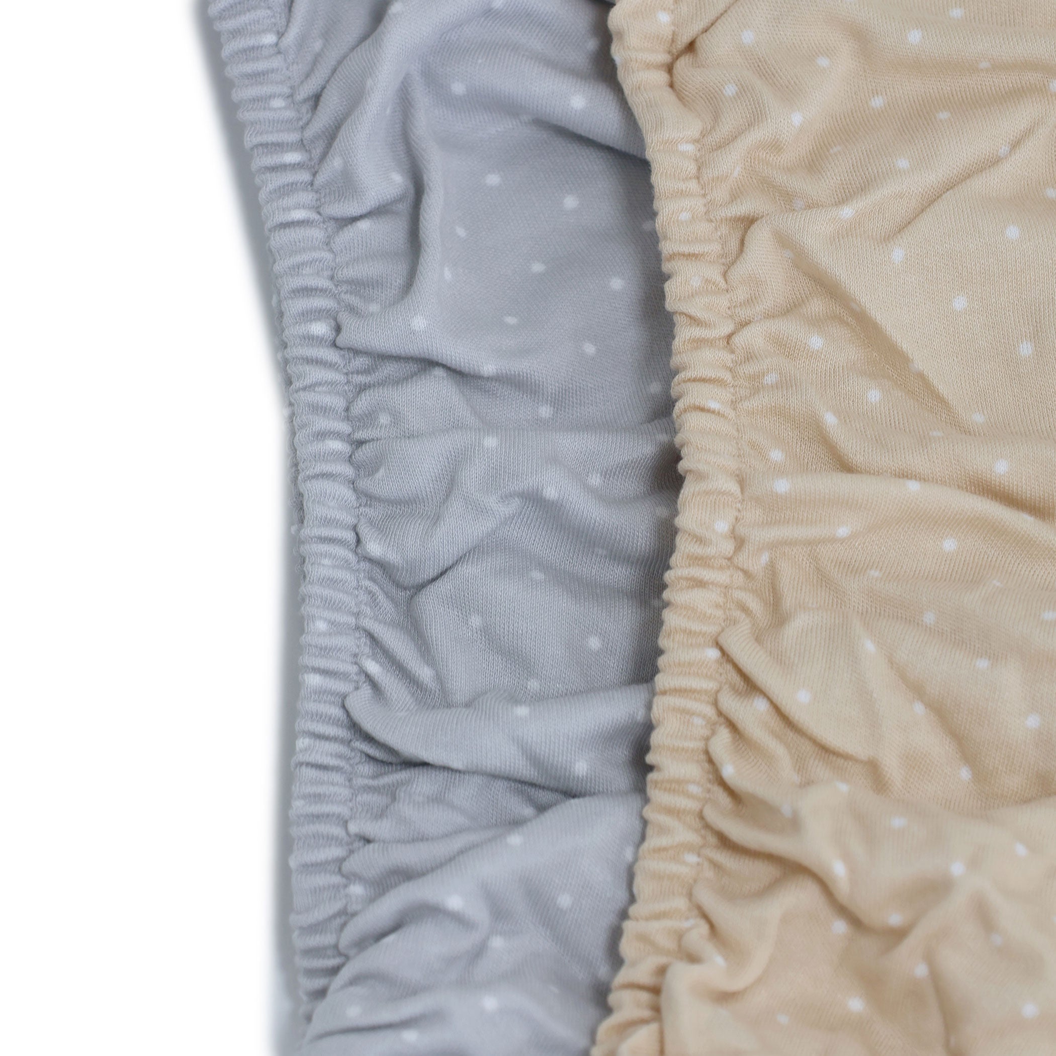 2-Pack Jersey Cotton Fitted Sheets - Soft Grey & Taupe for Comfortable Sleep - Perfect for Kids' Rooms, Guest Beds & Dorm Essentials