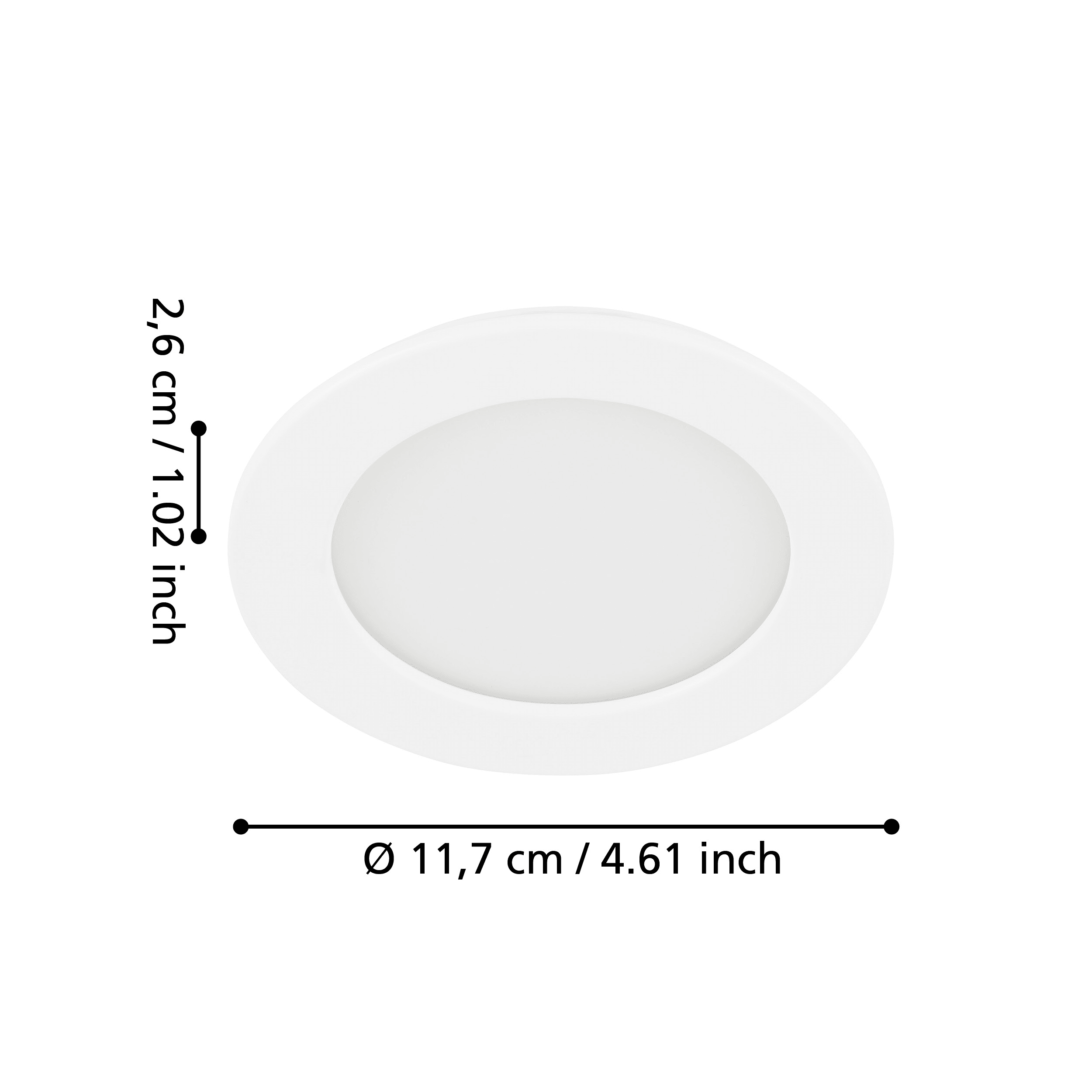 Eglo Fueva 5-LED Recessed Ceiling Light - 11.7cm (4.6