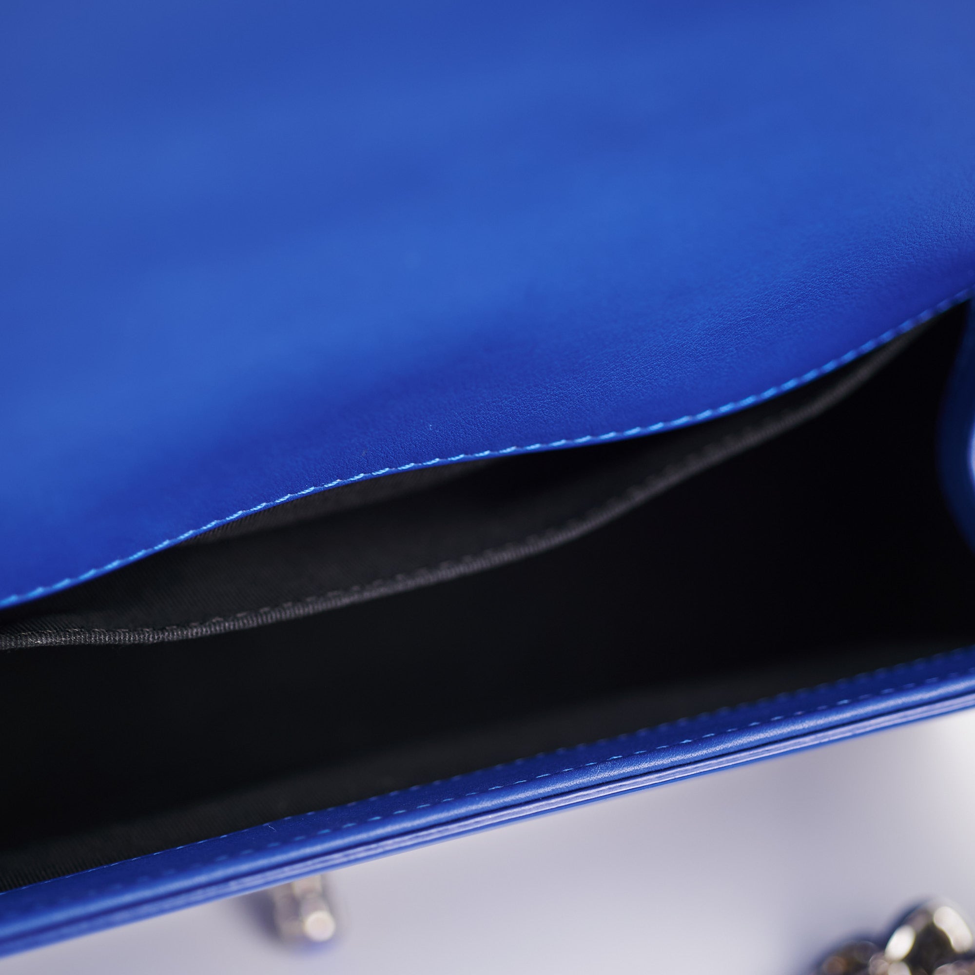 Chanel Old Medium Patent Blue Boy Bag - Luxury Designer Handbag for Women | Perfect for Parties, Dates & Special Occasions