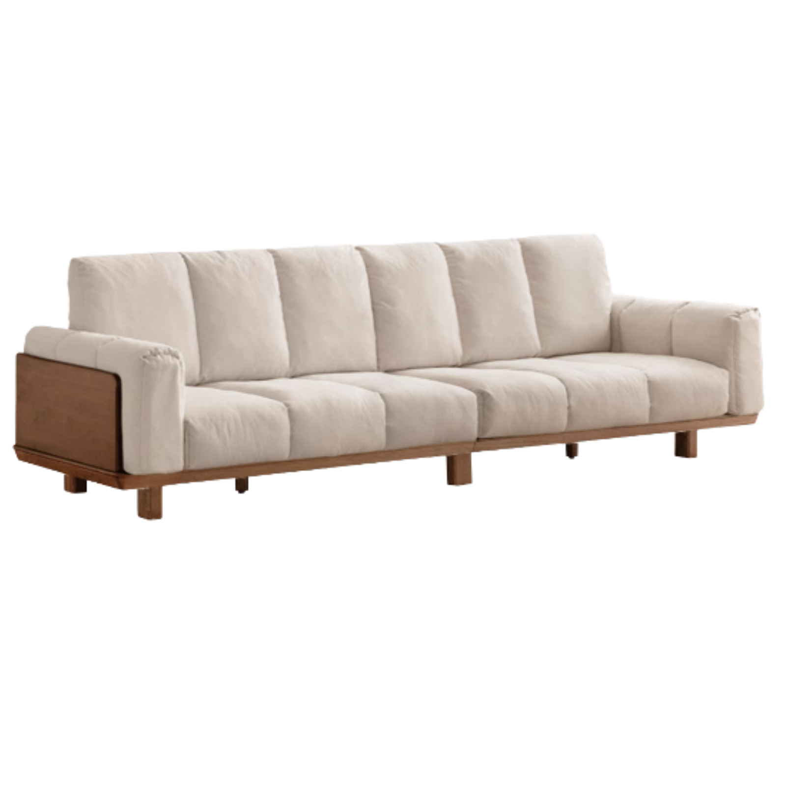 117.3x35.4x36.2 inch / 298x90x92сm  / Walnut color / Ash sofa Imitation cotton and linen gravel white