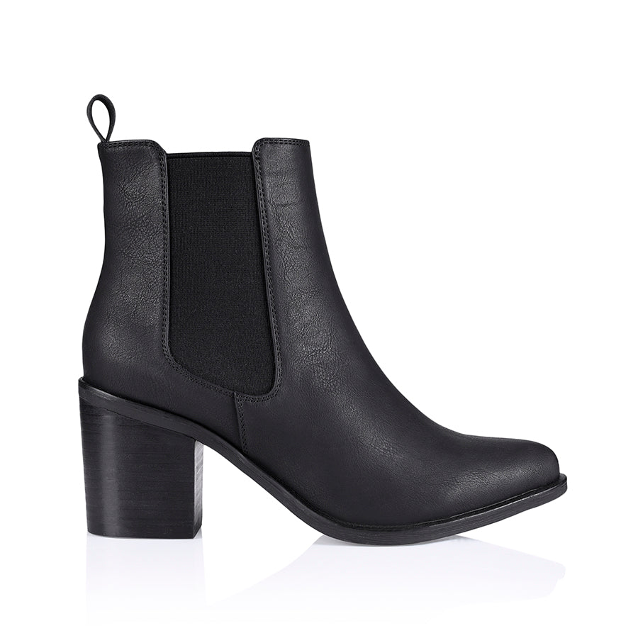 Samantha Women's Chelsea Boots Black Soft Leather Ankle Boots for Casual Wear & Outdoor Walking