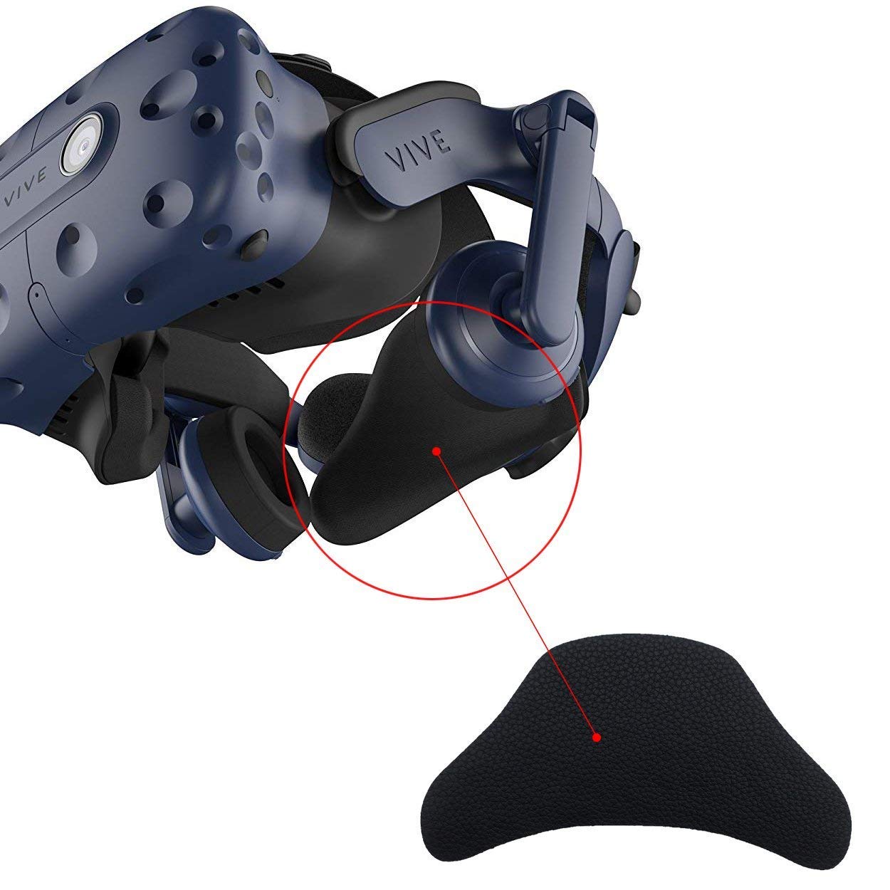 TamBee Vive PRO VR Headset Foam Replacement - 2PC PU Leather Face Cushion & Comfort Pad for HTC Vive PRO - Enhance Gaming Comfort for Long VR Sessions