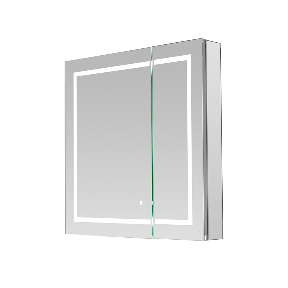 Aquadom Royale Basic Q 30x30 LED Lighted Bathroom Medicine Cabinet - Perfect for Modern Bathrooms & Vanities with Built-In Lighting