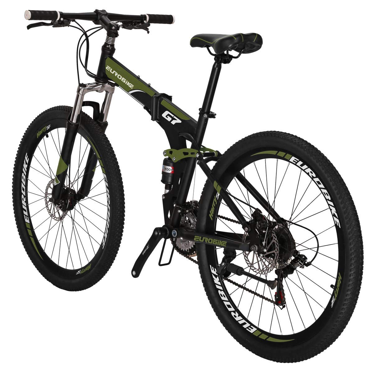 Premium 21-Speed Folding Bike for Adults - 26/27.5 Inch Dual Suspension Mountain Bike | Compact & Portable Commuter Bike for Urban Travel, Camping & Outdoor Adventures