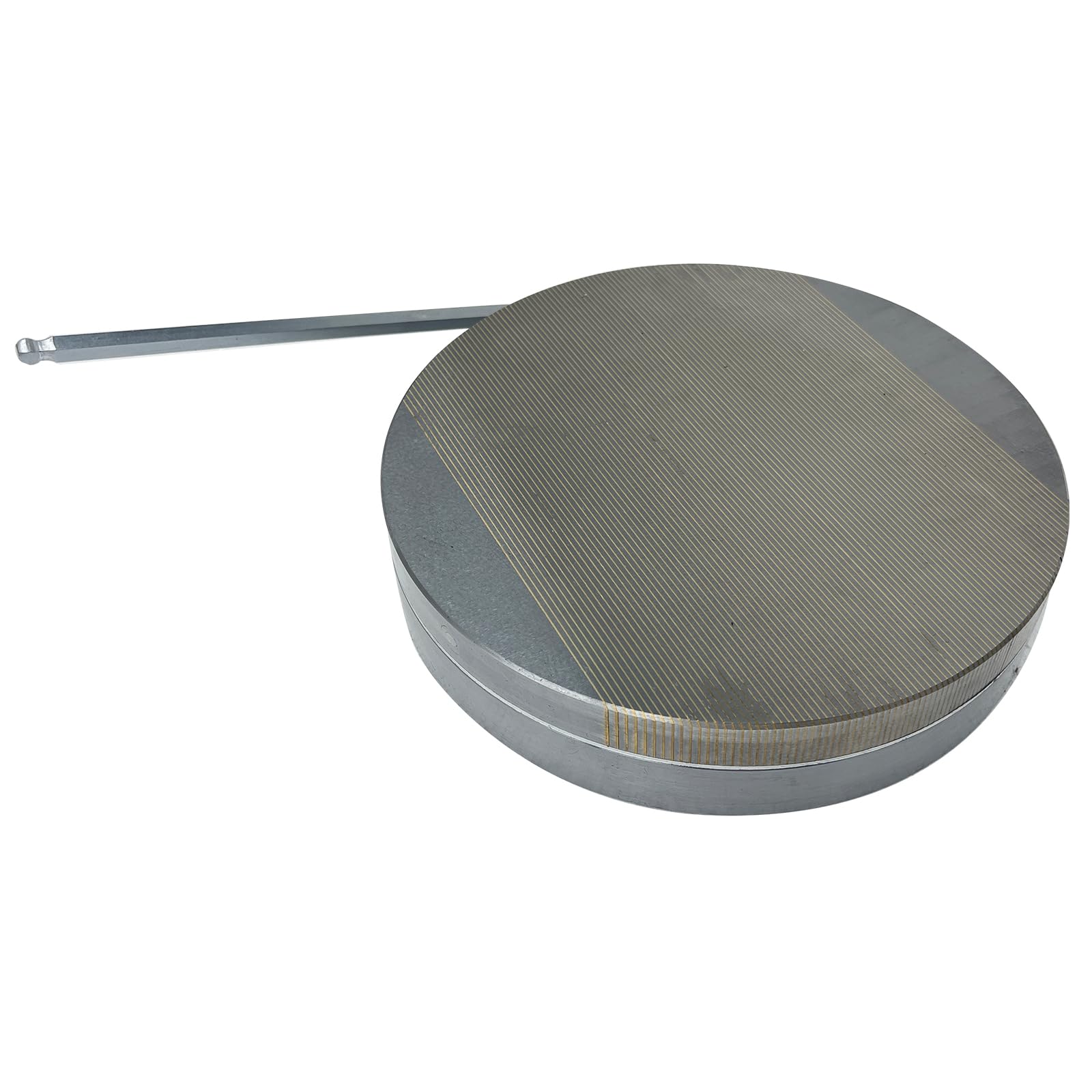 TECHTONGDA 9.8 Inch Round Permanent Magnetic Chuck - Fine Pole Sealed Chuck with >100 N/cm² Suction Power for Grinding Machines | Ideal for Precision Metalworking, CNC Machining & Industrial Applications