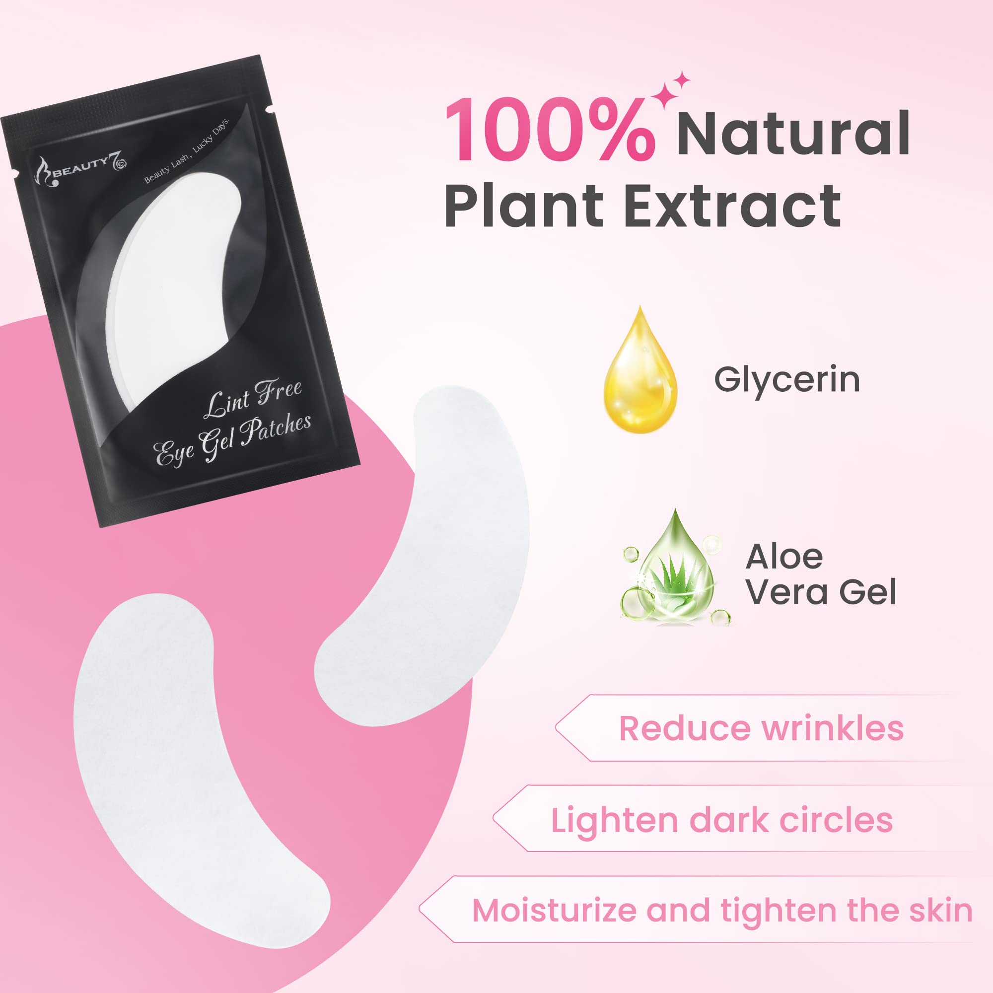 60 Pairs Collagen Gel Eye Patches for Under Eye Eyelash Extensions - Enhance & Protect Lashes, Reduce Wrinkles - Perfect for Lash Extensions, Dyeing & Nighttime Skincare Routine