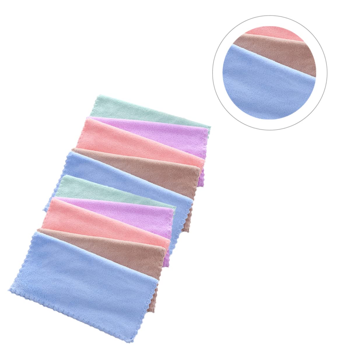 Baluue 10-Pack Ultra Soft Microfiber Face Towels for Makeup Removal, Facial Cleansing & Body Wipes - 2 Sets (20 Washcloths Total) - Gentle Exfoliating Cloths for Skincare, Gym, Travel & Baby Care