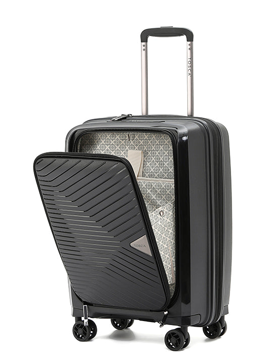 Tosca TCA100 20L Laptop Backpack with Front Opening Spinner - Black | Lightweight Travel & Business Carry-On for Work, School & Commuting