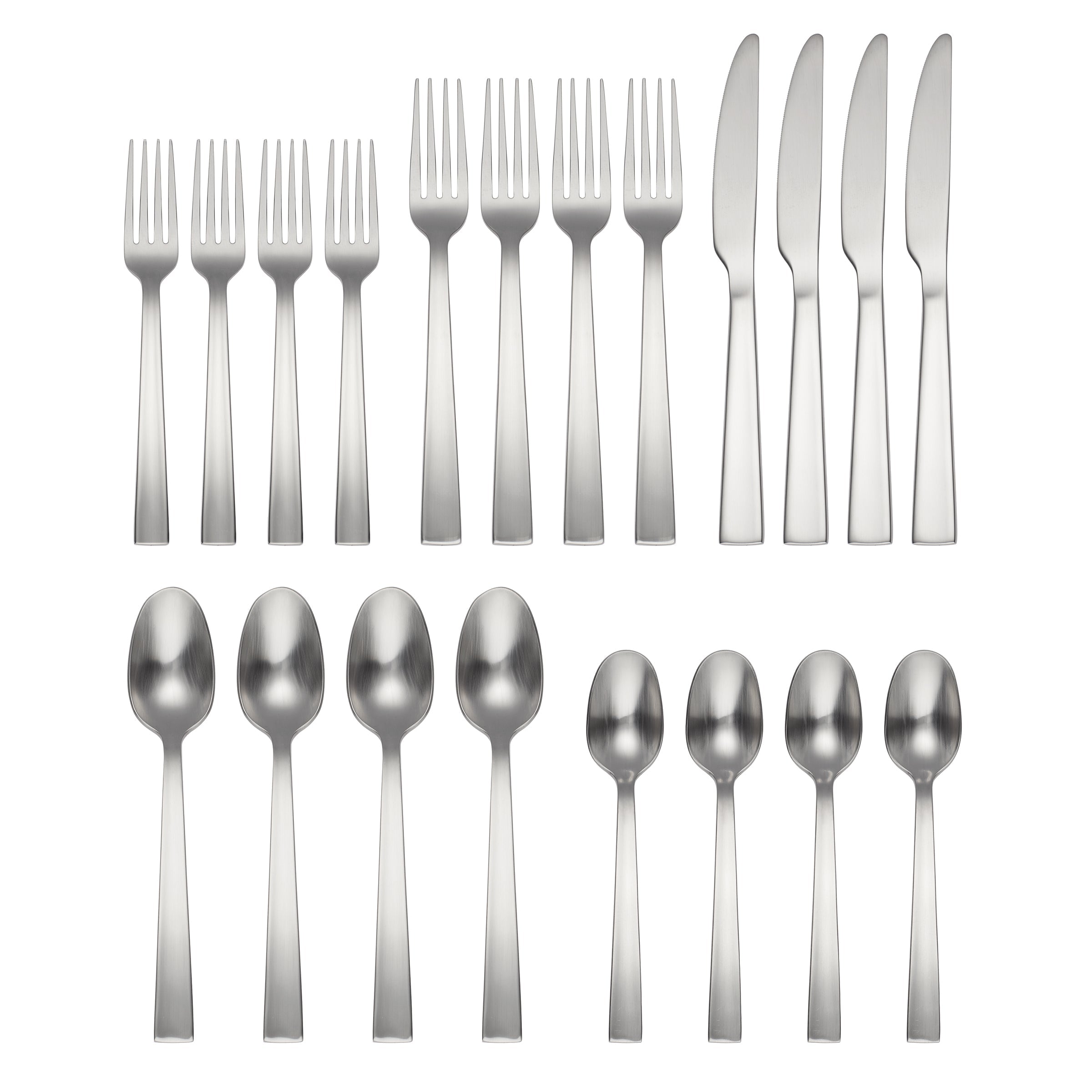Premium Rhyme Satin 20-Piece Flatware Set - Stainless Steel Silverware with Mirror Finish - Elegant Dining Utensils for Wedding, Dinner Party & Home Decor