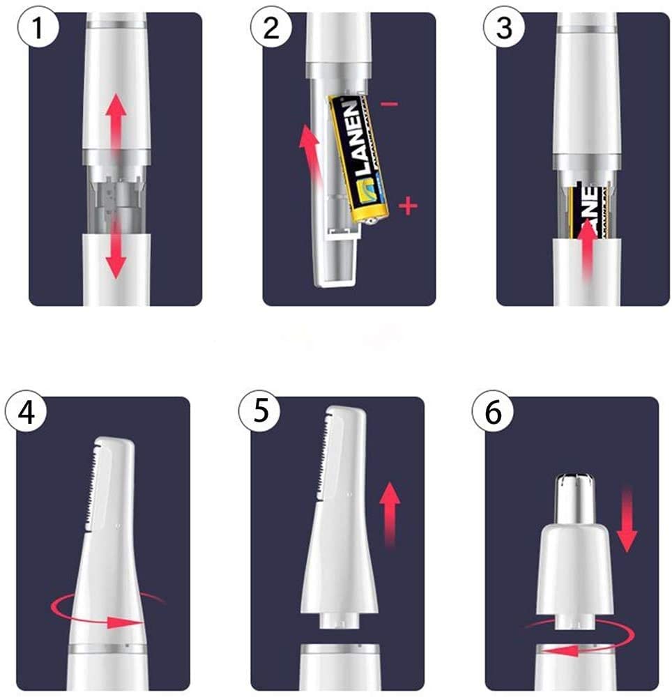 Precision Nose Hair Trimmer - Dual Sided Blade System for Nose, Ears & Eyebrows Grooming | Painless Personal Care for Men | Perfect for Travel & Daily Grooming Routine