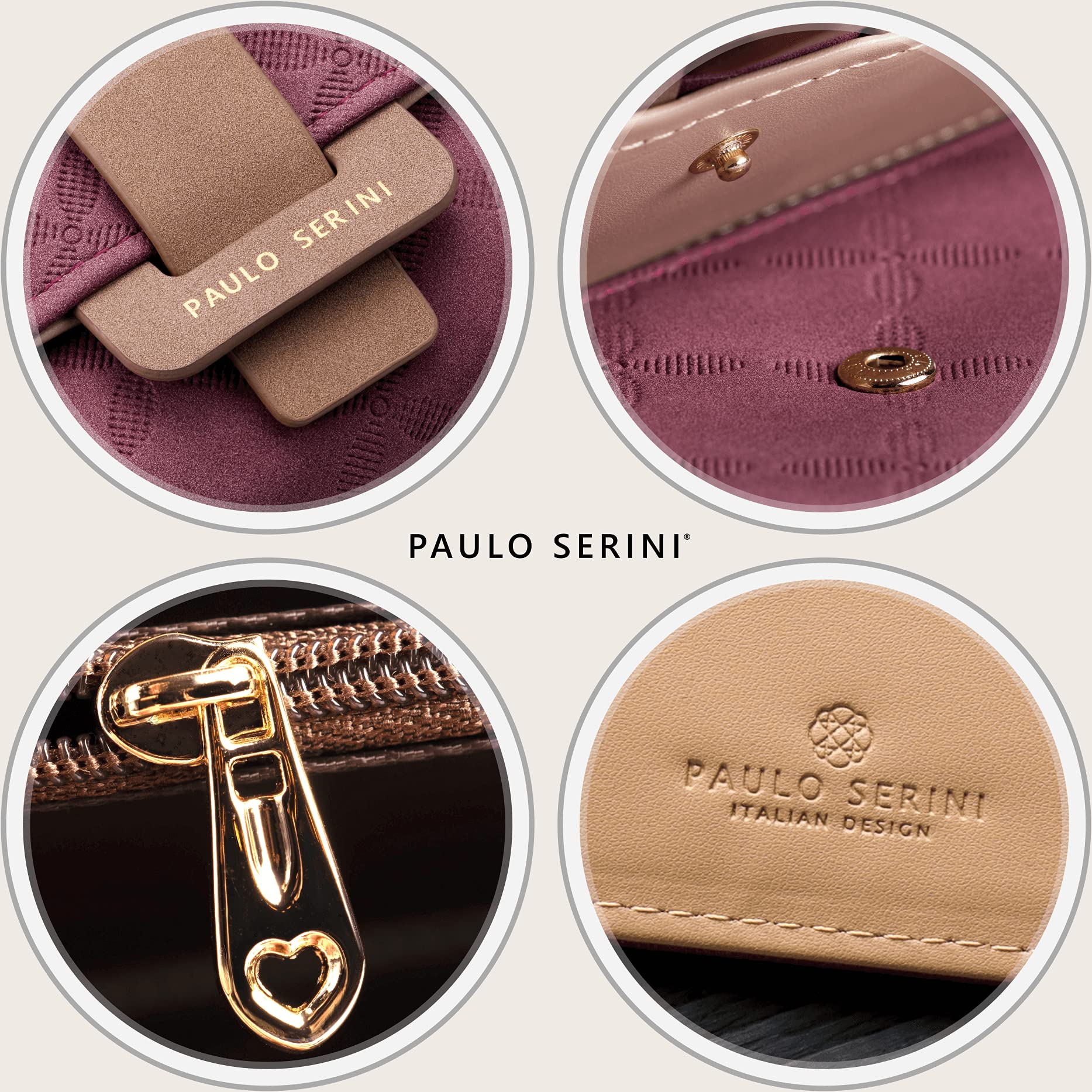 PAULO SERINI® Women's Vegan Leather Wallet with Coin Purse & Card Holder - 9 Card Slots, Wristlet Strap - Fashionable Bifold Wallet for Women (9 Colors) - Perfect Gift for Birthday, Mother's Day & Daily Use