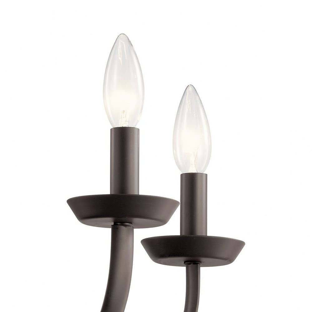 5-Light Traditional Simple Chandelier Fixture in Brushed Nickel - Perfect for Dining Room, Bedroom or Living Room Lighting Decor