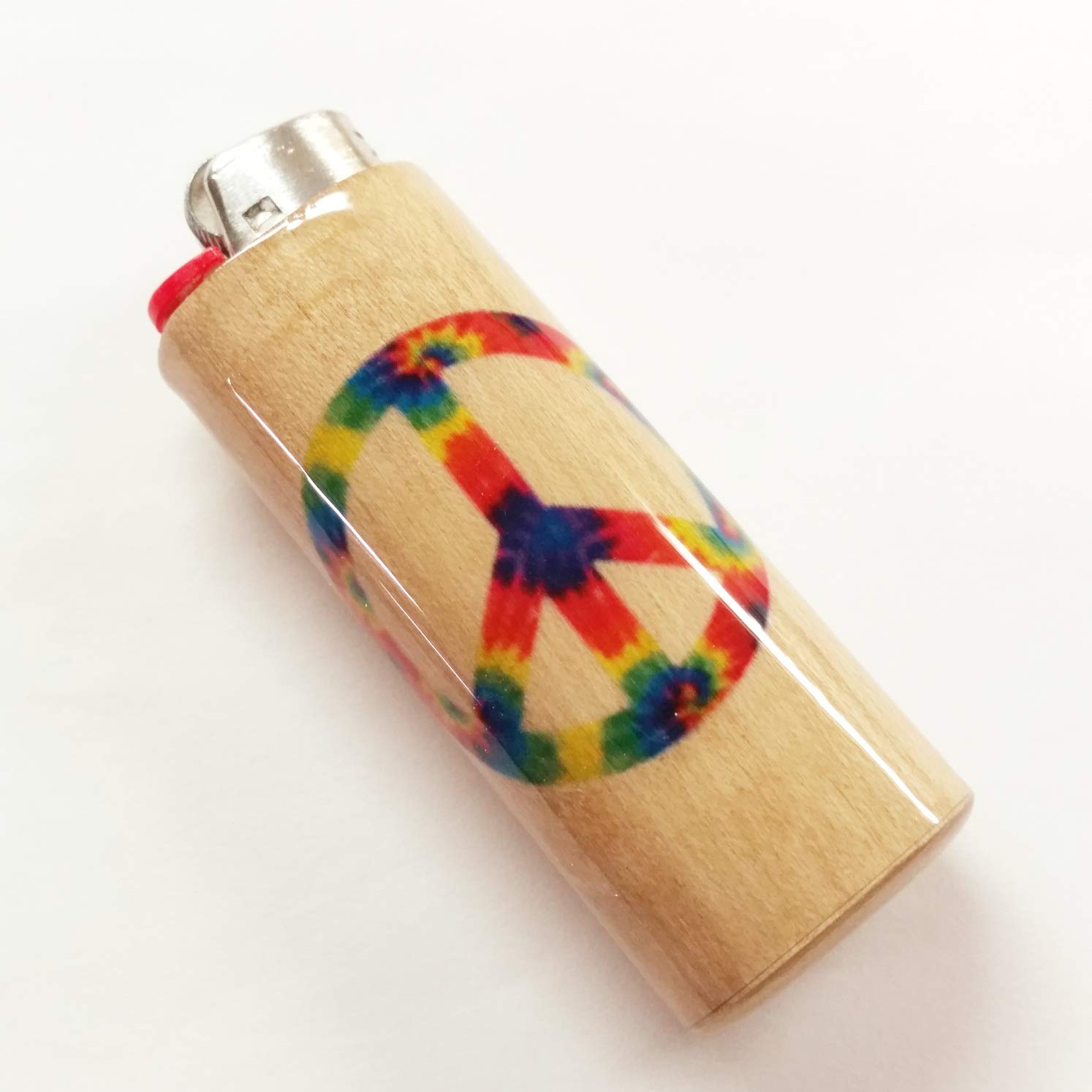 Peace Sign Lighter Case Holder - Durable Sleeve Cover for Bic Lighters - Perfect for Camping, Hiking, and Outdoor Adventures