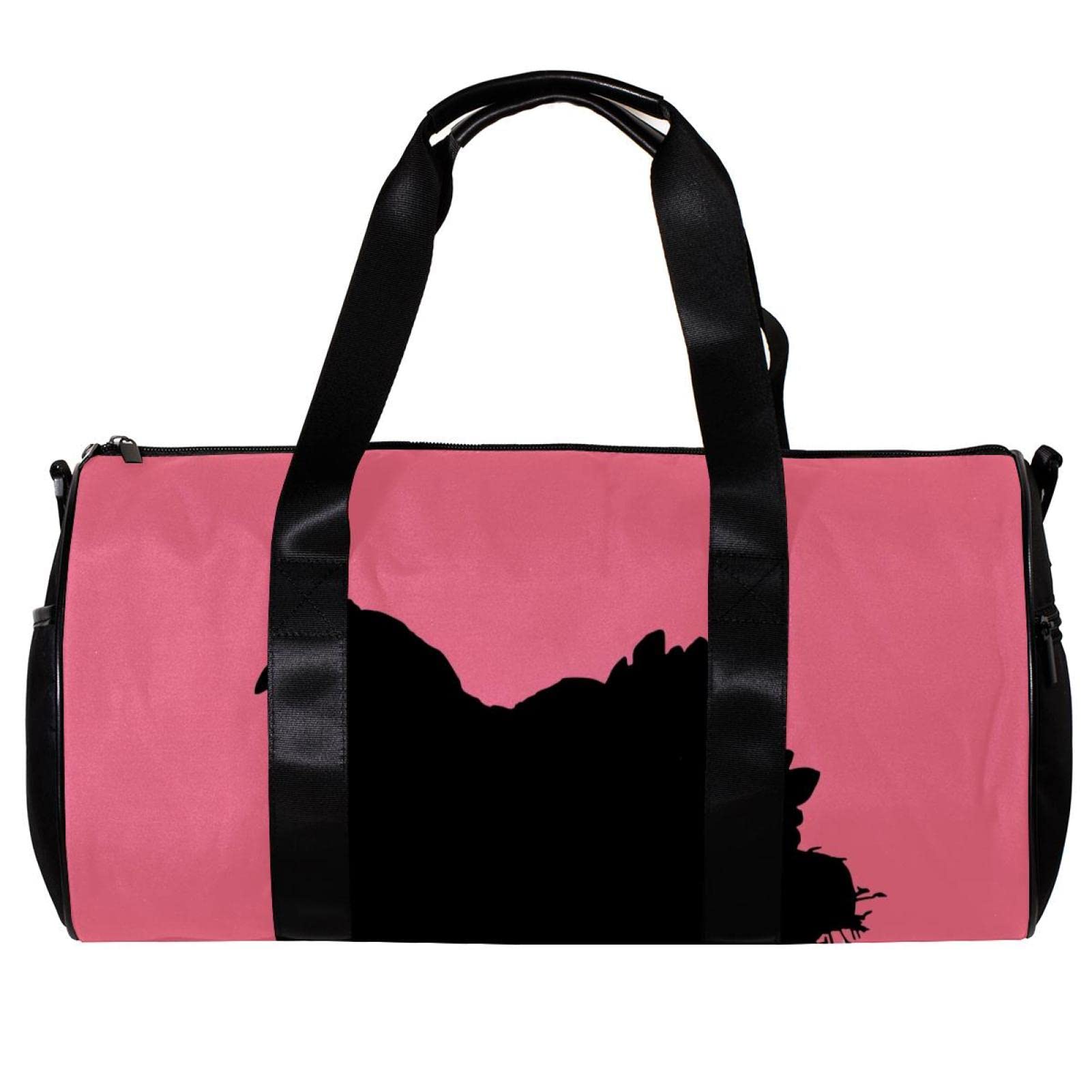 Gym Duffle Bag for Men & Women - Large Overnight Weekender Travel Carry On Bag with Shoe Compartment - Perfect for Gym, Workout, Travel & Weekend Getaways (Pink)