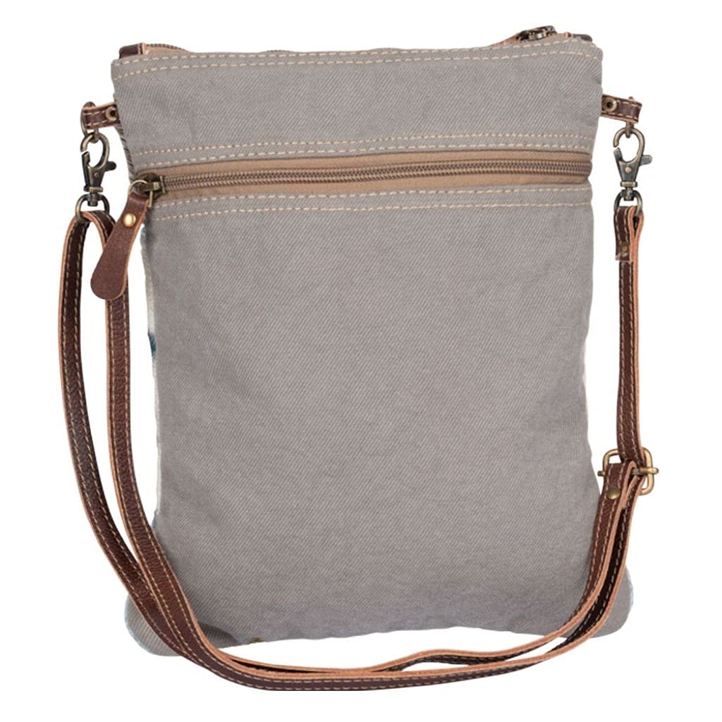 Myra Crossbody Bag - Upcycled Leather & Canvas for Daily Use