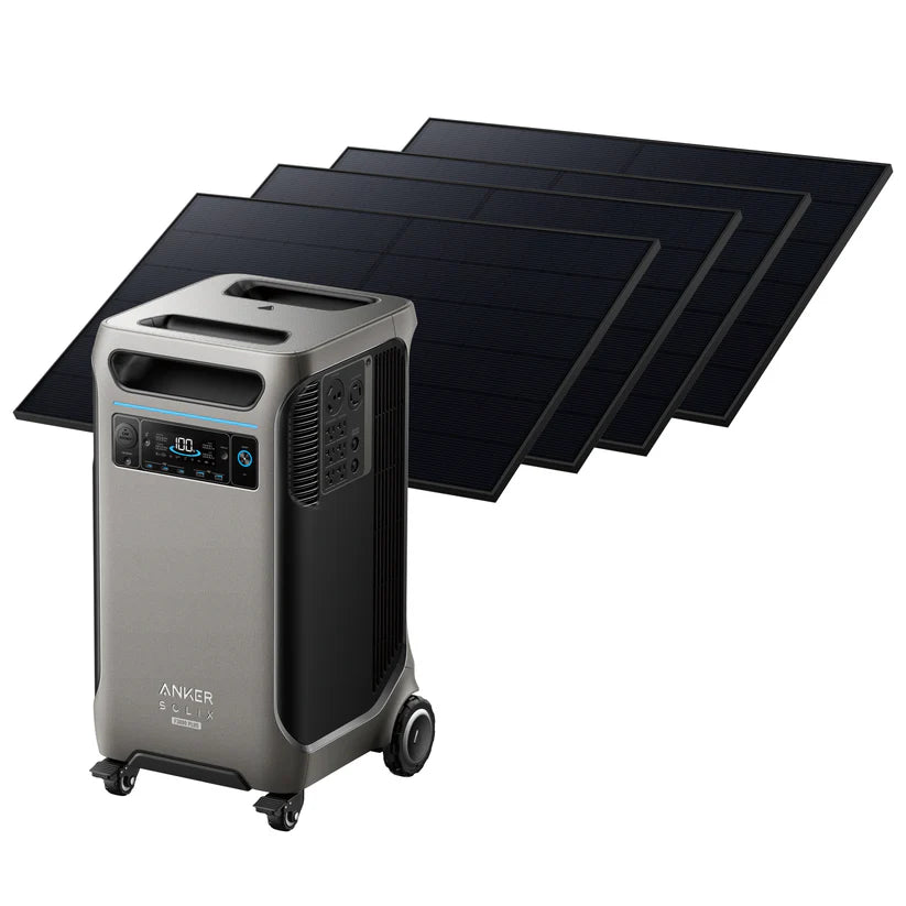 Anker SOLIX F3800 Plus 2000W Portable Power Station with 410W Solar Panels - Solar Generator for Camping, RV, Home Backup & Outdoor Adventures