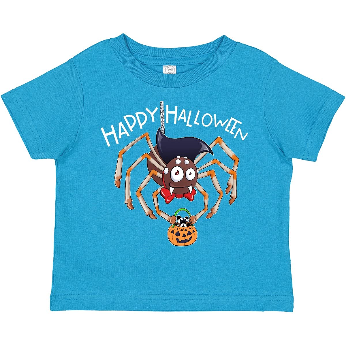 Inktastic Happy Halloween Trick-or-Treat Spider Toddler T-Shirt - Cute Halloween Costume for Kids, Boys & Girls - Perfect for Trick-or-Treating, Halloween Parties & Spooky Fun