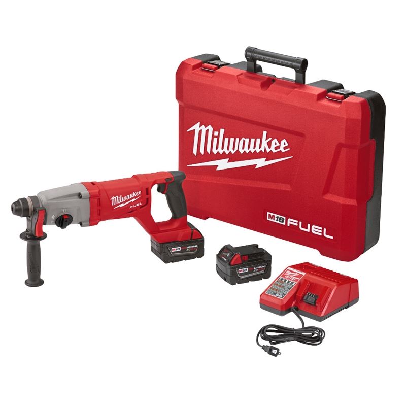 M18 FUEL 18V Brushless Cordless Rotary Hammer Kit with D-Handle - 2713-22 | Powerful Concrete Drilling & Demolition Tool for Construction & DIY Projects