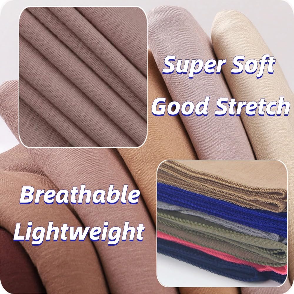 Stylish Stretch Head Wraps for Black Women - Large Hair Wraps, Hijab Scarves & Turban Headbands for Muslim Women | Perfect for Daily Wear, Workouts, and Special Occasions