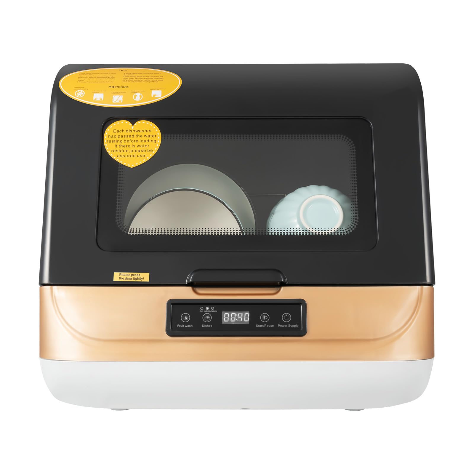 Portable Countertop Dishwasher - No Installation Required with 5 Wash Modes, Perfect for Small Kitchens, Apartments, Dorms, RVs, Campers & Tiny Homes | Compact Dishwasher for Space-Saving & Convenient Cleaning